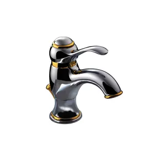EPOCA Waschtisch-Einlochbatterie mit Ablauf Chrom-Gold
