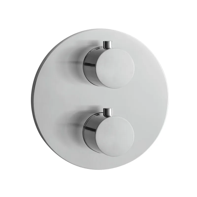LIVING Thermostat-Farbset 2 Verbraucher rund rund Edelstahl