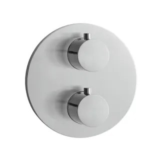 LIVING Thermostat-Farbset 2 Verbraucher rund rund Edelstahl
