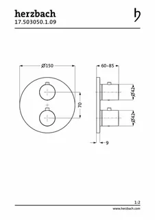 LIVING Thermostat-Farbset 2 Verbraucher rund rund Edelstahl – Bild 2