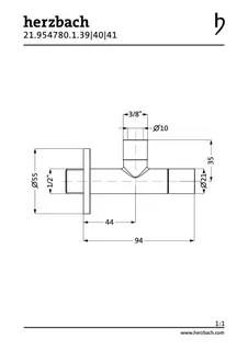 LIVING Eckventil rund Brass Steel – Bild 2