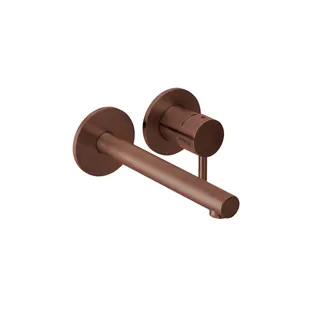 DESIGN iX PVD Waschtisch-Wandbatterie Farbset 210mm Copper Steel