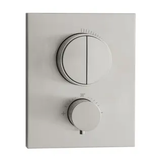 LIVING PUSH Thermostat-Farbset 2 Verbraucher eckig rund Edelstahl