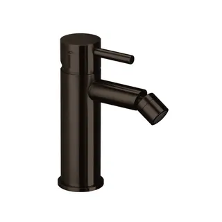 DESIGN iX PVD Bidet-Einlochbatterie mit Ablauf Black Steel