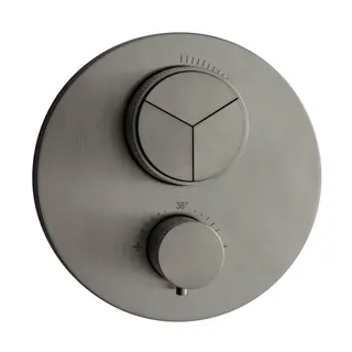 LIVING PUSH Thermostat-Farbset 3 Verbraucher rund rund Edelstahl
