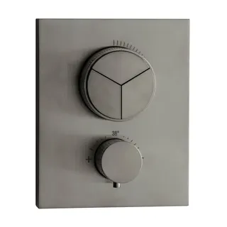 LIVING PUSH Thermostat-Farbset 3 Verbraucher eckig rund Edelstahl