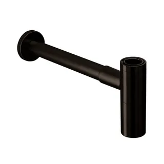 LIVING Geruchsverschluss rund Black Steel