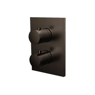 LIVING Thermostat-Farbset 2 Verbraucher eckig rund Black Steel