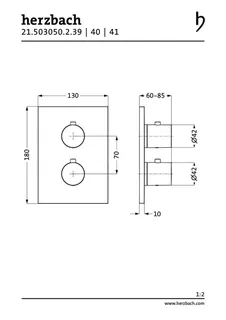 LIVING Thermostat-Farbset 2 Verbraucher eckig rund Black Steel – Bild 2