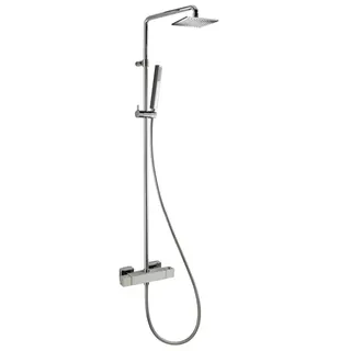 LIVING SPA Duschsäule RB 200mm eckig Stabhandbrause Chrom