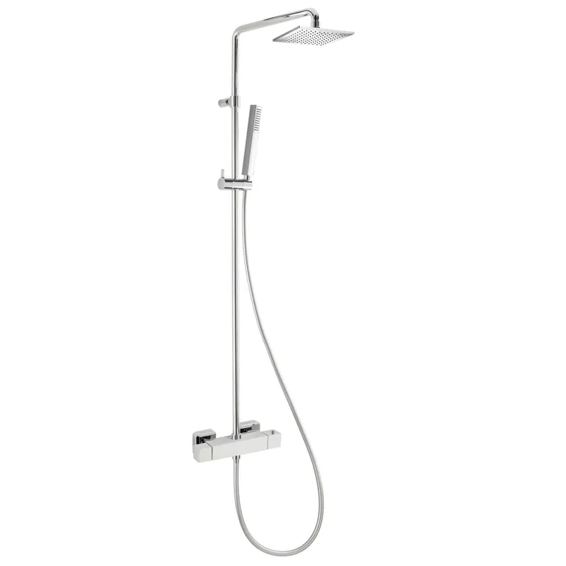 LIVING SPA Duschsäule RB 250mm eckig Stabhandbrause Chrom