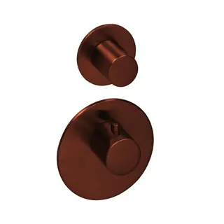 LOGIC XL 1 Thermostat-Farbset 2 Blenden/Griffe rund Copper Steel