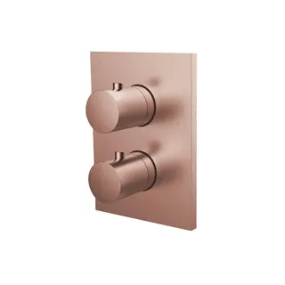 LIVING Thermostat-Farbset 3 Verbraucher eckig rund Copper Steel