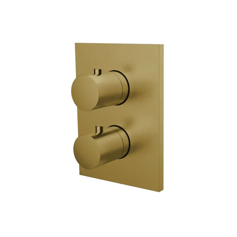 LIVING Thermostat-Farbset 3 Verbraucher eckig rund Brass Steel