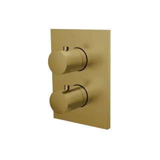 LIVING Thermostat-Farbset 3 Verbraucher eckig rund Brass Steel