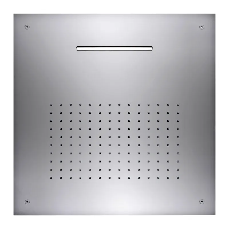 LIVING SPA Deckeneinbau-Regenbrause 500x500mm Regen/Schwall poliert