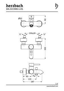 DEEP Wannenbatterie Aufputz Chrom – Bild 2