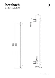 LIVING Badetuchhalter 800mm Edelstahl – Bild 2
