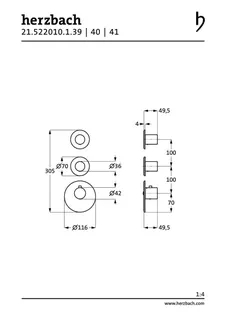 LOGIC XL 2 Thermostat-Farbset 3 Blenden/Griffe rund Copper Steel – Bild 2