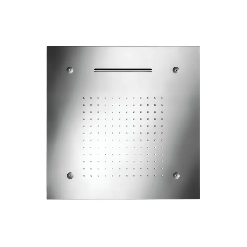 LIVING SPA Deckeneinbau-Regenbrause 500x500mm Regen/Spray/Schwall poliert