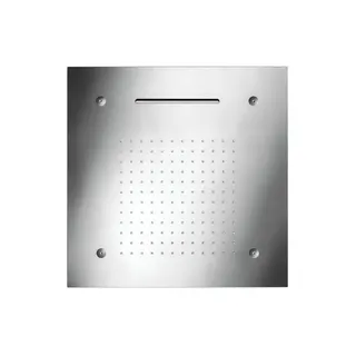 LIVING SPA Deckeneinbau-Regenbrause 500x500mm Regen/Spray/Schwall poliert