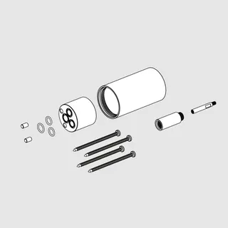 LOGIC PLUS Verlängerung Hebelmischer 30mm Black Steel