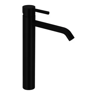 DEEP BLACK Waschtisch-Einlochbatterie XL-Size Schaft ohne Ablauf Schwarz matt