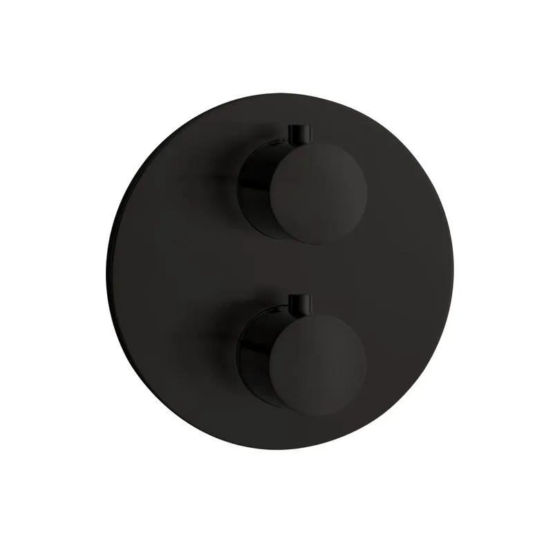 LIVING Thermostat-Farbset 1 Verbraucher rund rund Schwarz matt