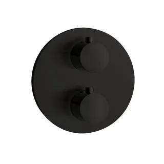 LIVING Thermostat-Farbset 1 Verbraucher rund rund Schwarz matt