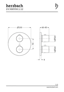 LIVING Thermostat-Farbset 1 Verbraucher rund rund Schwarz matt – Bild 2