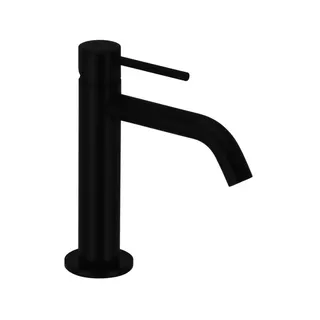 DEEP BLACK Waschtisch-Einlochbat. Slim S-Size ohne Ablauf Schwarz matt
