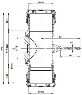 comfort-MFB Kontroll-Rohr flexibel DN80 Nr. 651304CBS – Bild 2