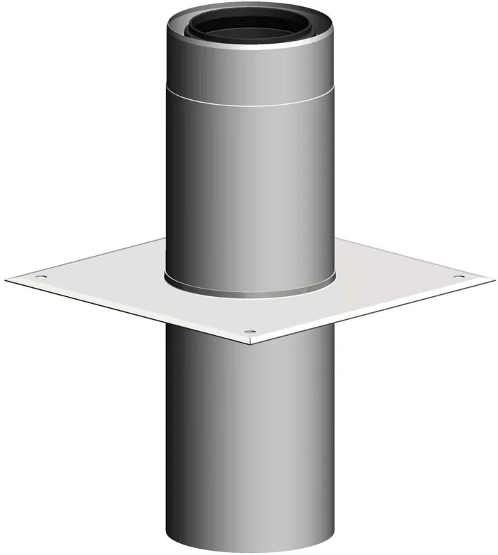 comfort-Aufsatzplatte DN110/160 330x330mm Edelstahl weiß Nr. 713668CBS