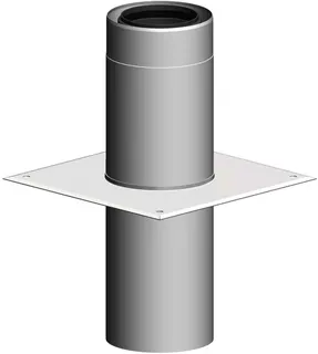 comfort-Aufsatzplatte DN110/160 330x330mm Edelstahl weiß Nr. 713668CBS