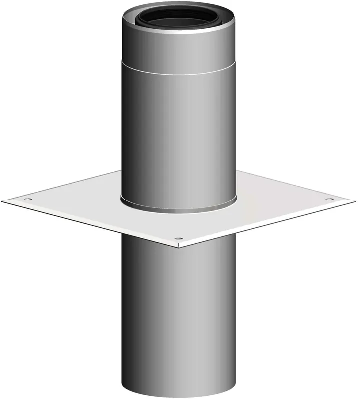 comfort-Aufsatzplatte DN100/150 330x330mm Edelstahl weiß Nr. 712668CBS