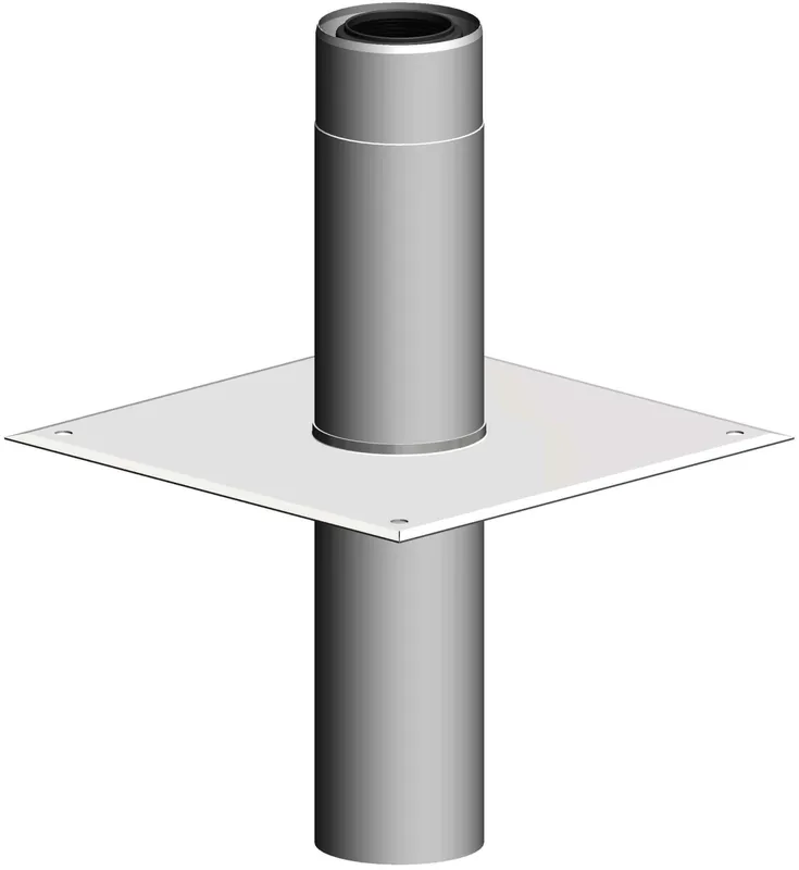 comfort-Aufsatzplatte DN60/100 330x330mm Edelstahl weiß Nr. 710668CBS