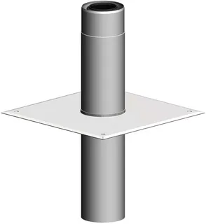 comfort-Aufsatzplatte DN60/100 330x330mm Edelstahl weiß Nr. 710668CBS