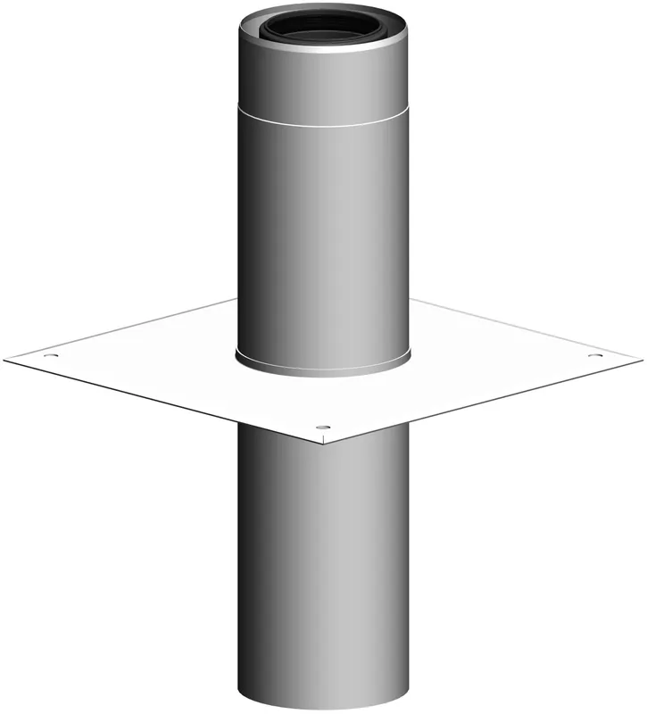 comfort-Aufsatzplatte DN80/125 330x330mm Edelstahl weiß Nr. 711668CBS