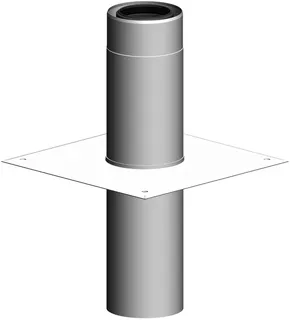 comfort-Aufsatzplatte DN80/125 330x330mm Edelstahl weiß Nr. 711668CBS