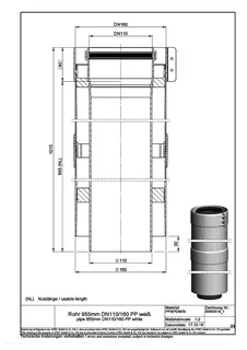 MHG Doppelrohr DN 110/160, 955 mm konzentrisch – Bild 2