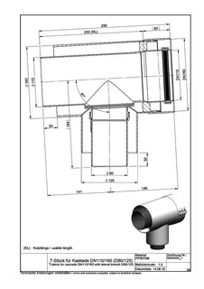 MHG T-Stück für Kaskade DN110/160 (D80/125) – Bild 2