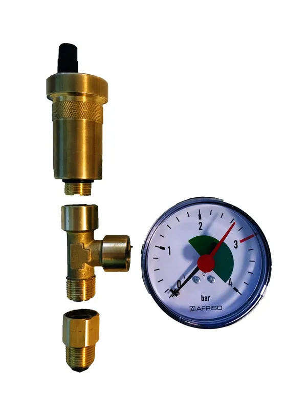 MHG Set Manometer analog mit Schnellentlüfter G3/8, extern