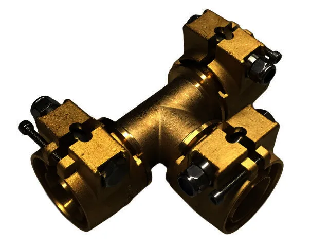 SR PEX Klemm-T-Stück 63-40-63 - PN6 63x5,8 - 40x3,7 - 63x5,8 mm