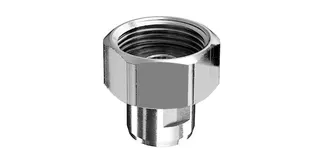 SCHELL Wasserzähler-Verschraubung Plombiervorr., 3/8" Abgang, 3/4"IG,chrom