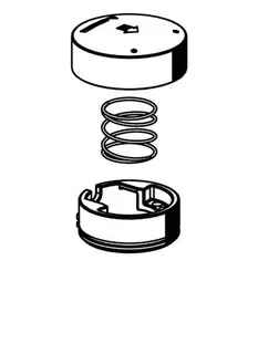 SCHELL Betätigungsgriff PETIT SC-M Druckfeder, Blendring, chrom