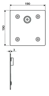 SCHELL UP-Dusche LINUS BASIC D-C-V CVD, vorgem. Wasser, edelstahl – Bild 2