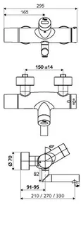 SCHELL AP-Waschtisch-Armatur VITUS VW-E-T Thermostat, IR, SWS, 270 Ausl., chrom – Bild 3