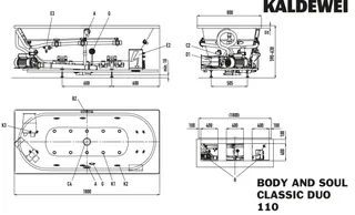 Kaldewei Badewanne CLASSIC DUO Mod.110 BODY & SOUL, 1800x800mm,alpinweiß,rechts,alpwe – Bild 3