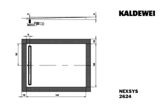 Kaldewei Duschwanne NEXSYS Mod.2624,1000x1400mm, pergamon – Bild 3