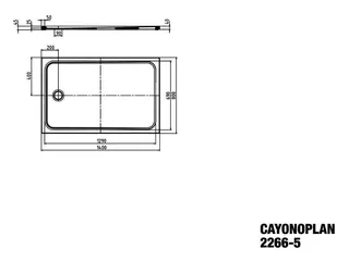 Kaldewei Duschwanne CAYONOPLAN Mod.2266-5,800x1400mm, alpwe,SEC,Wt extrafl. – Bild 3